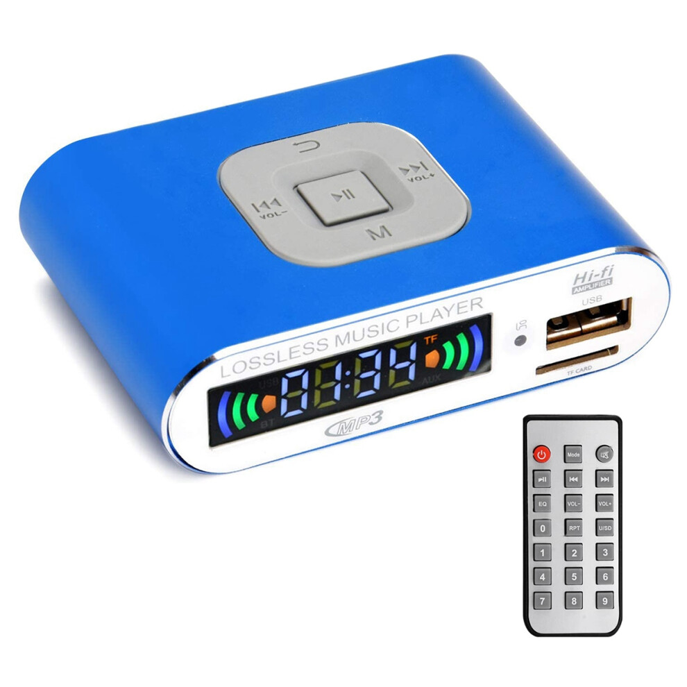 Tooth5.0 Audio Receiver,Mp3 Music Player,3.5Mm Audio Output(Blue) Blue 4714159428399