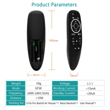G10S Pro Remote Control for Android TV Box Voice Remote Control