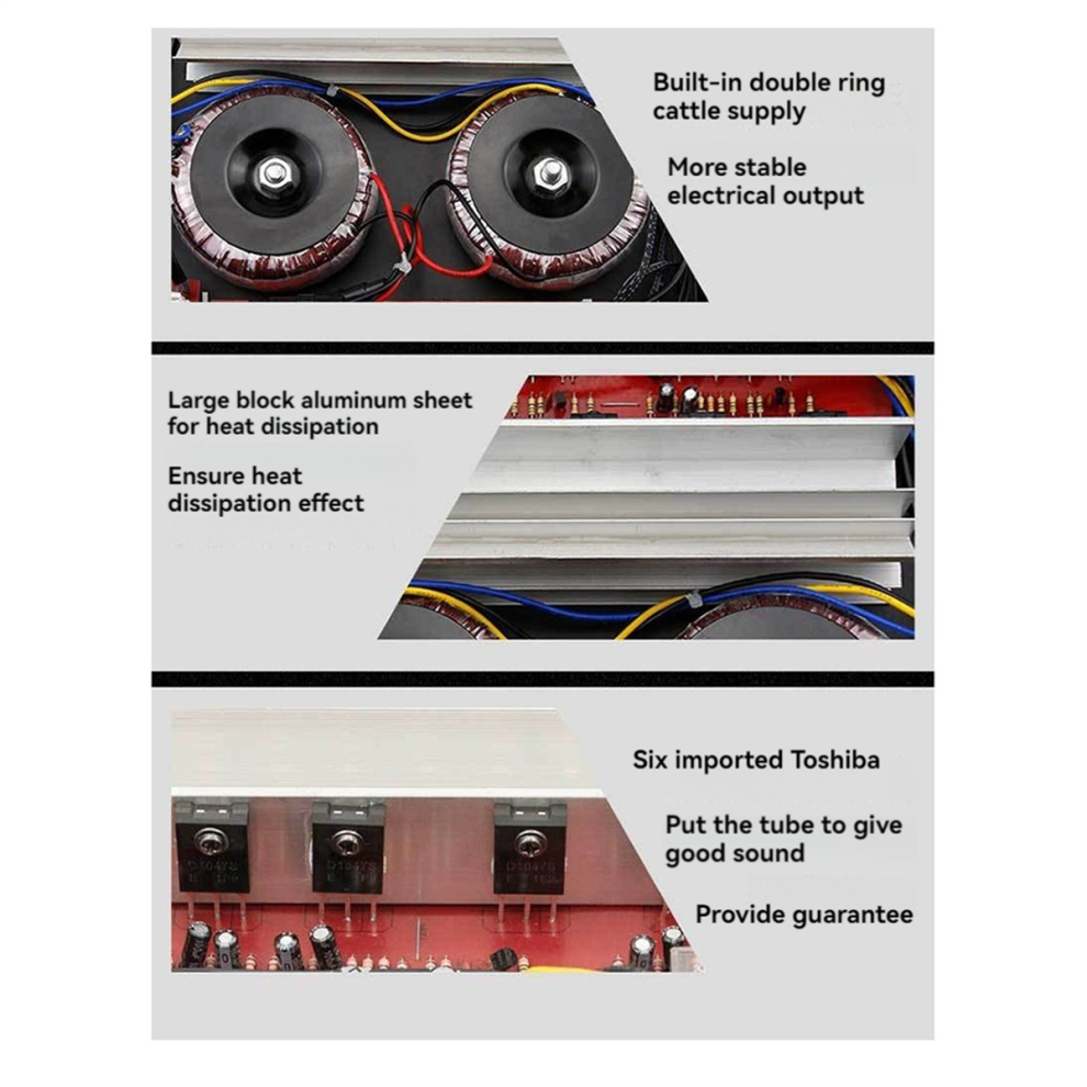 Home Power Amplifier 5.1 Bluetooth Bass Amp Hifi Remote Uk Plug 4714159426753