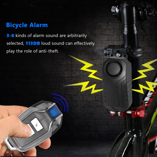 113Db Super Luid Draadloos Motorfiets Fiets Alarm Beveiliging 1