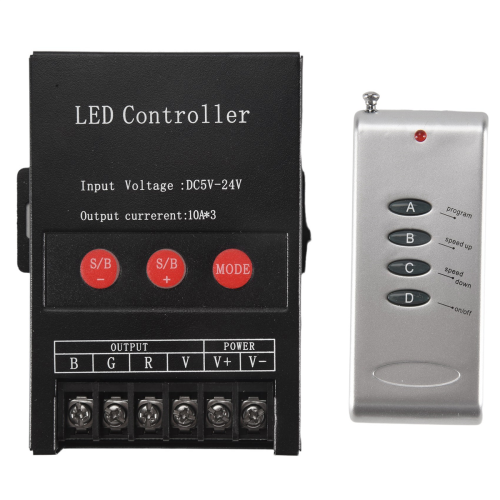 30A LED-controller IR-fjernbetjening Stor effekt 360W BT-controller DC5-24V