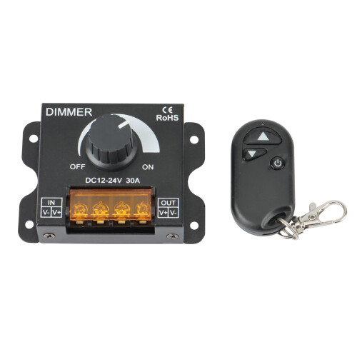 DC 12V-24V LED Light Dimmer Wireless 3 Keys Remote Control