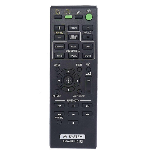 RM-ANP115 Remote Control for Sony HT-CT770 HT-CT370 HTCT770 Sound Bar - Full-Function, Low Power, Black ABS