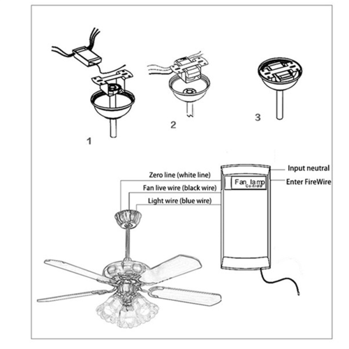 Kit telecomando per ventilatore da soffitto, telecomando universale per ventilatore da soffitto