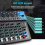 Mixer de áudio profissional de 7 canais com reprodutor de MP3 USB e plugue UE 5