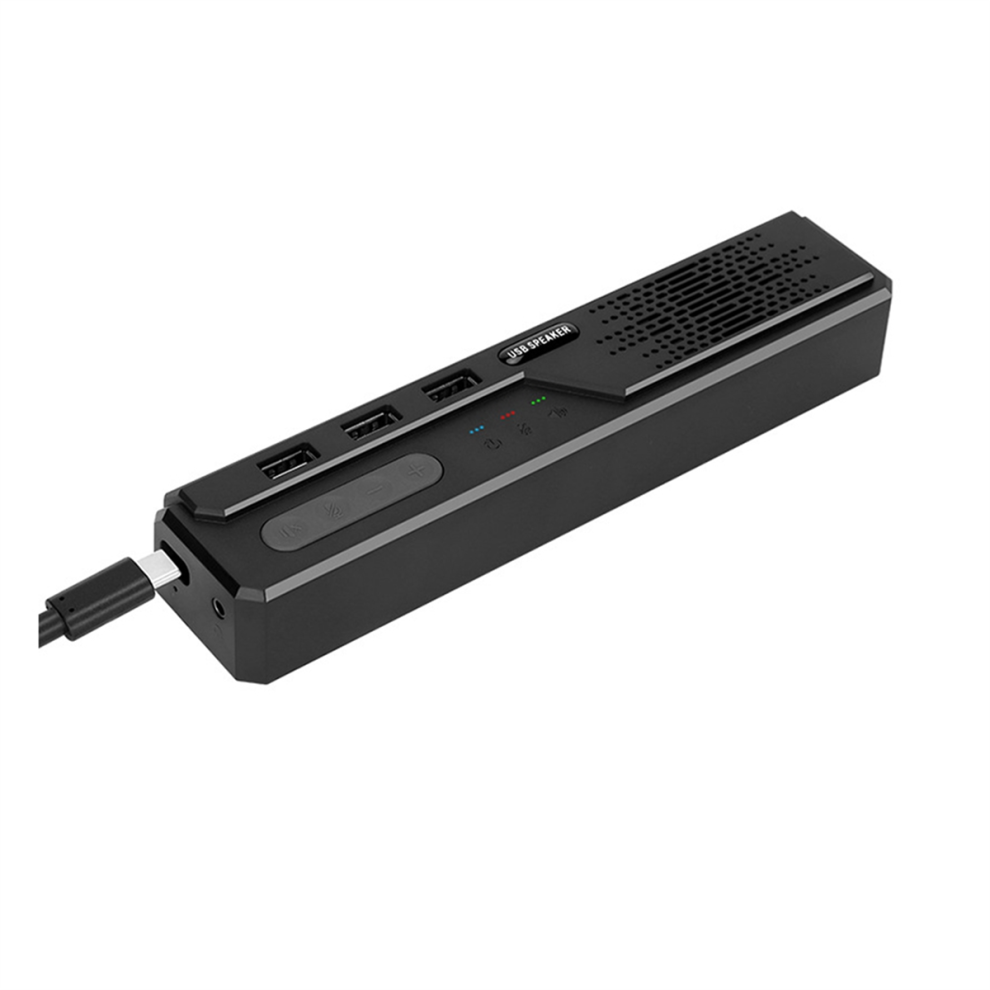 Pc Usb Hub With Bluetooth Speaker Multifunctional Desktop Speaker Hub 4714159414866