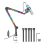 Soporte de brazo de micrófono RGB, brazo de micrófono con luz RGB A 6