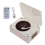 Enceinte CD Bluetooth 5.1 avec lecteur à plateau, finition grain de bois blanc 1