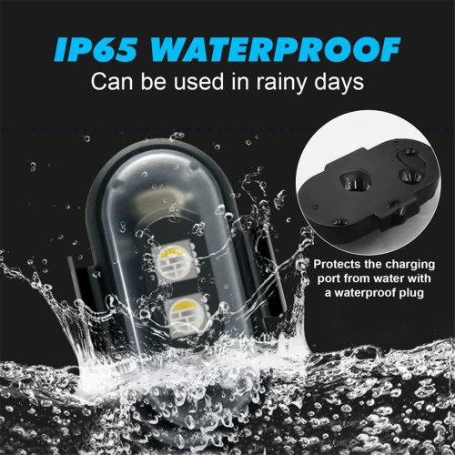 6-Pack Wireless Car LED Lights with Remote - USB Rechargeable, 8 Colors, 10 Modes, IP65 Waterproof, 23ft Range, Memory Function 2