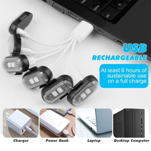 6-Pack Wireless Car LED Lights with Remote - USB Rechargeable, 8 Colors, 10 Modes, IP65 Waterproof, 23ft Range, Memory Function 1
