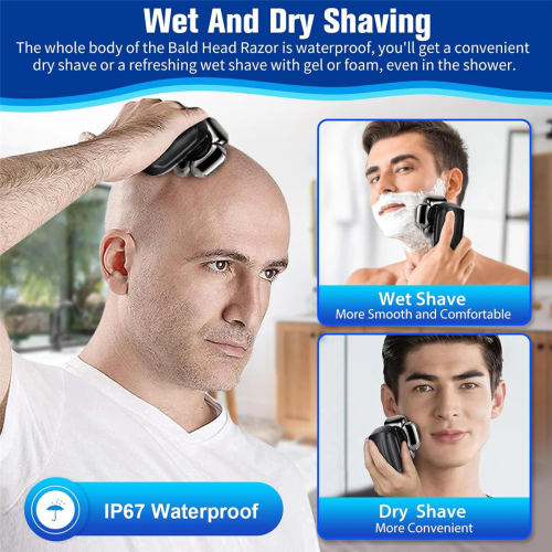 9D Electric IP67 Waterproof Men's Rotary Head Beard Shaver 1