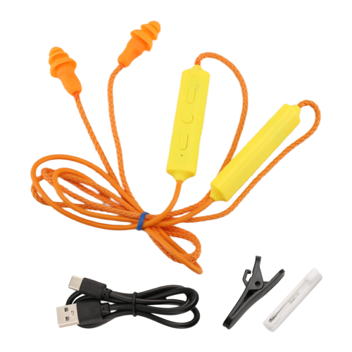 Ørepropper Bluetooth-hovedtelefoner til arbejde, støjreduktion, orange 1