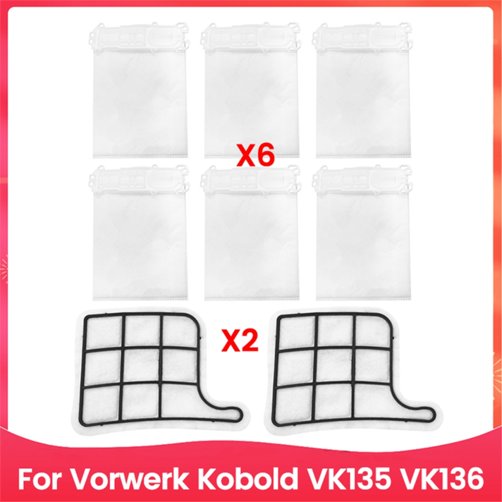Filter- Og StøVposesæT Til Kobold VK135 VK136 StøVsuger-image