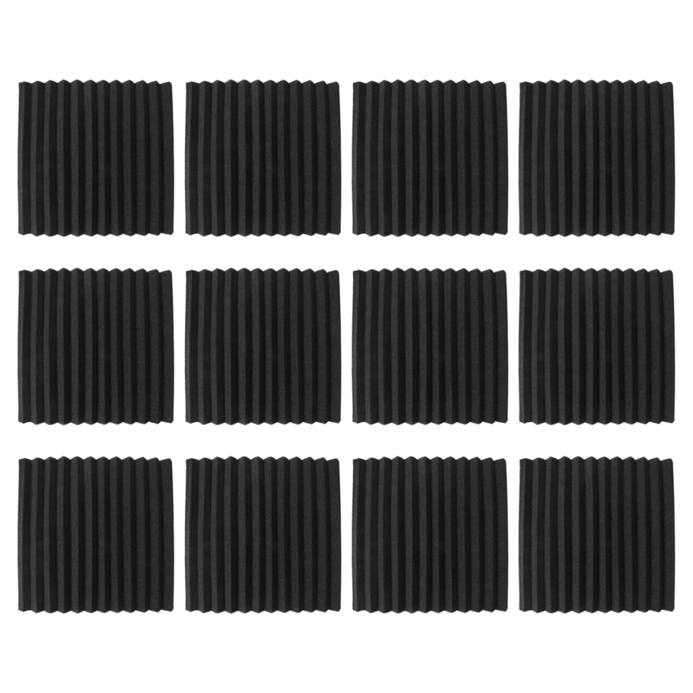 Selbstklebende Akustikplatten, Schalldichte Schaumstoffplatten (Schwarz)-image