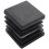 100 stk. plastik firkantede rørindsatser endekapper 2x20mm sorte 7