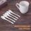 5PCS White Porcelain Egg Spoons Ceramic Spoons Coffee Dessert Spoon 3