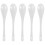 5PCS White Porcelain Egg Spoons Ceramic Spoons Coffee Dessert Spoon 7