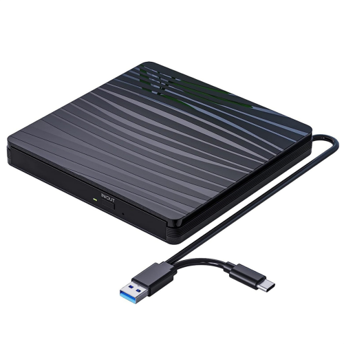 Εξωτερική μονάδα CD/DVD για φορητό υπολογιστή, USB 3.0 και εγγραφή CD DVD +/-RW τύπου C