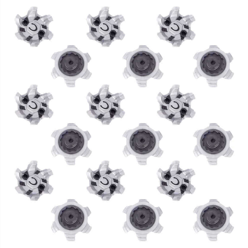 Golf Spikes Pack of 18 Golf Shoe Spikes Rubber Soft Golf Spike Studs Replacement Cleats Spikes P silver-image-OPC-PJ2SYV2-NEW