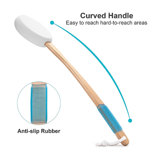 Lotion Applicator for Back, Feet, 4 Replaceable Pads, 1 Long Handle 2