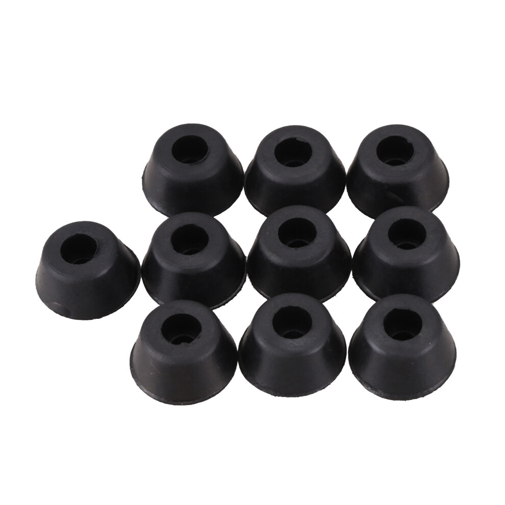 10 Pcs 21mm x 10mm Conical Recessed Bumpers Pads Black-image-OPC-PJ2SYYY-NEW