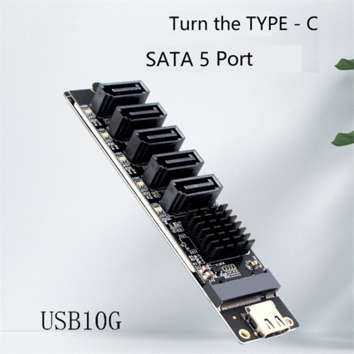 TYPE-C til SATA3.0 5-ports adapterkonverterkort 1