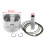 Kit de anillo de pistón de motocicleta de 15 mm, junta de anillo de pistón de cilindro 5