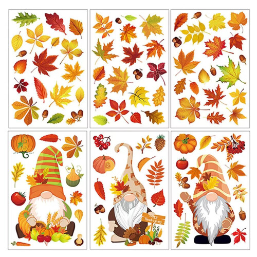 Autumn Thanksgiving Window Sticker Removable