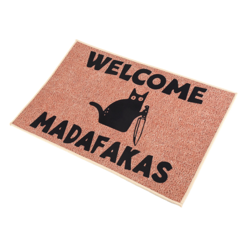 Dark Cat Welcome Madafakas Full Print Doormat Fun Doormat 2