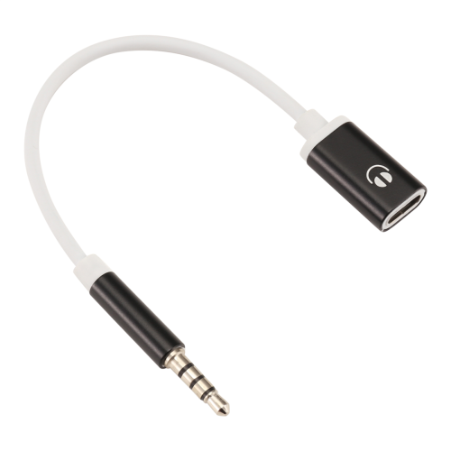 Kabel audio 3,5 mm męski na typ C żeński, B