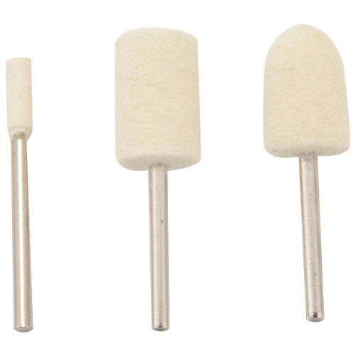 20Pcs Wool Felt Mandrel Buffing Bits Grinder Tool 1/8 Inch Shank 2