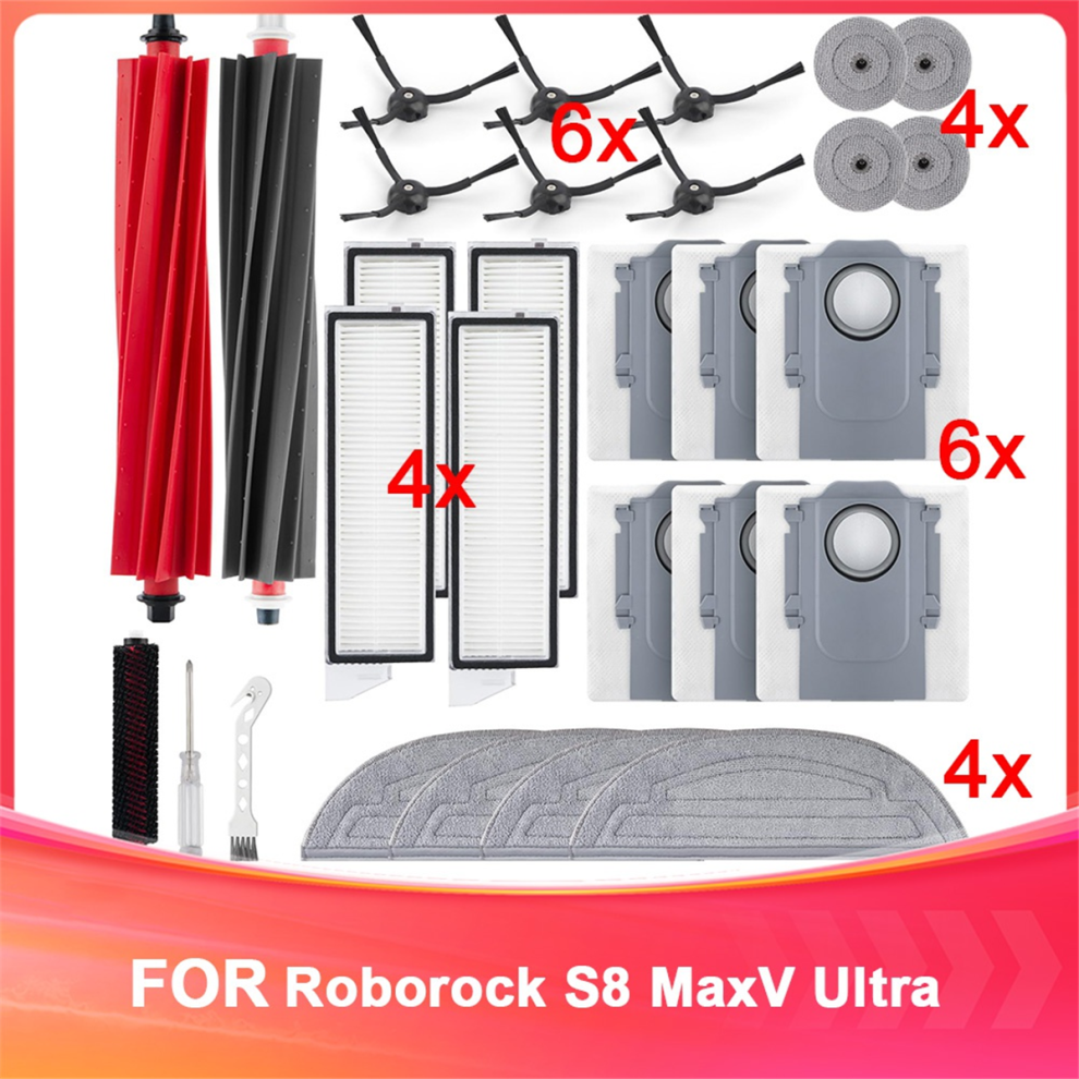 Kit De Accesorios Para Aspiradora Robot S8 Maxv Ultra, Cepillos Principales-image