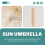 5 stk. papirparasol 60 cm strandparasol hvid 5