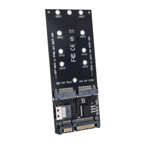 M.2 SATA ngff SSD til SATA + M2 NVME SSD til SFF-8654 konverter 2