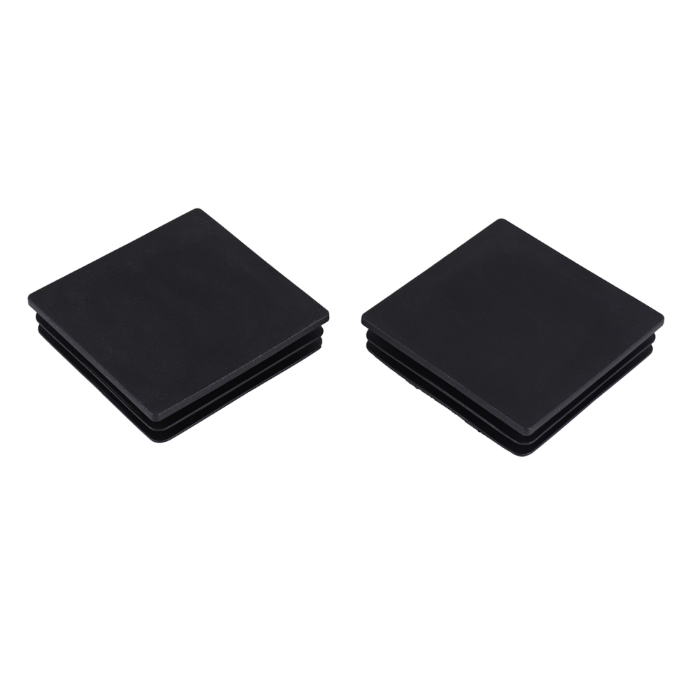 Photos - Other Furniture 100mm x 100mm Plastic Ribbed Square End Caps Cover Tube Inserts 2 Pcs