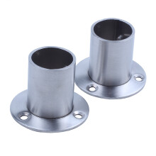 Garderobe 25mm rør rustfri stål skinne stangende støttebeslag 2 stk.