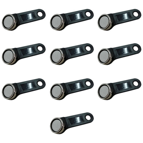 10 τεμάχια DS1990A-F5 TM Κάρτα iButton Tag με επιτοίχια τοποθέτηση σε μαύρο χρώμα