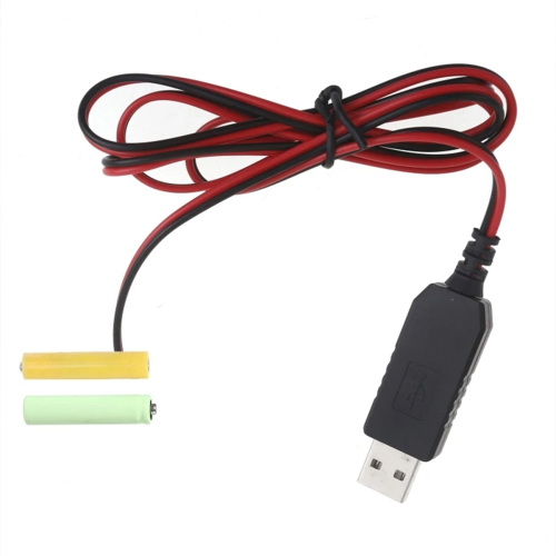 USB 5V till 3V LR03 AAA attrappbatterieliminatorkabel 1m