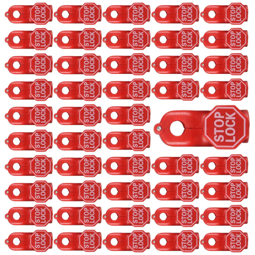 Peg Hook Lock Stop Lock 100 τμχ Πλαστικό κόκκινο Stop Lock Αντικλεπτική κλειδαριά 1