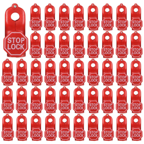 Peg Hook Lock Stop Lock 100 τμχ Πλαστικό κόκκινο Stop Lock Αντικλεπτική κλειδαριά