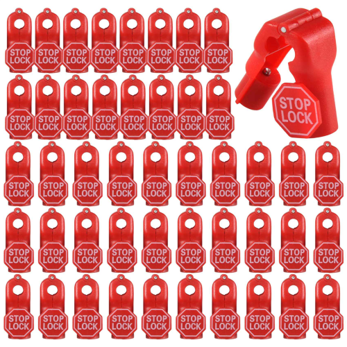 Peg Hook Lock Stop Lock 100 τμχ Πλαστικό κόκκινο Stop Lock Αντικλεπτική κλειδαριά 2