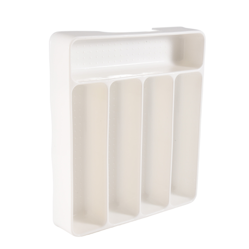 Drawer Tray Spoon Cutlery Separation Finishing Storage Box White 1