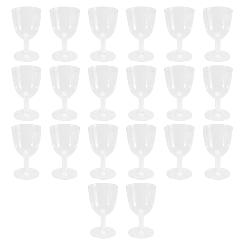 Clear Plastic Wine Glass Recyclable - Shatterproof Wine Goblet, 20Pcs 2