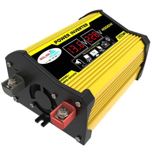 DC12V til AC 220V 4000W bilinverter LED-display 2 USB strømkonverter