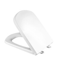 Duroplast Toilet Seat with Steel Fixings, Soft-Close, Antibacterial, White – Fits Roca Dama Senso