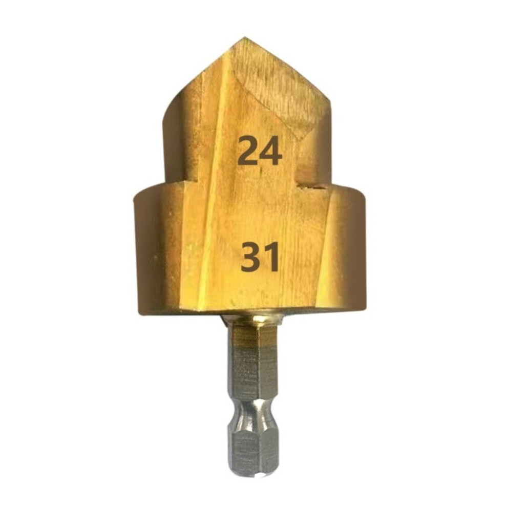 1 Piece Hex Shank Ppr Lifting Drill Water Pipe Connection Tool Titaniumcoated Step Drill Bit Drilling Tool Set (1Pc 32) 6276012009483
