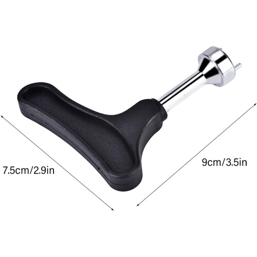 Golf Cleat Wrench Removing Tool for Easy Spike Replacement Comfortable Handle Black Size 1