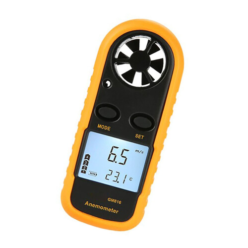 Digital Anemometer Plastic Rubber Wind Speed Meter for Sports