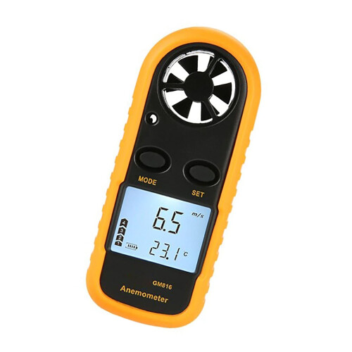 Wind Speed Meter Digital Anemometer for Measuring Wind Speed and Temperature. / Average 1
