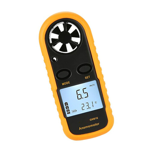 Wind Speed Meter Digital Anemometer for Measuring Wind Speed and Temperature. / Average 2